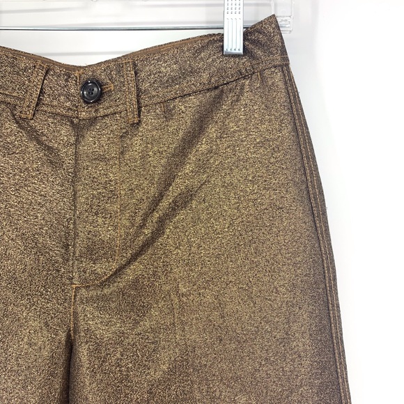 Madewell Emmett Wide Leg Crop Pant Metallic Copper - Picture 4 of 7
